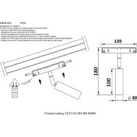 Трековый светильник Crystal Lux Space CLT 0.33 003 6W BL 4000K Черный — фото 4, Трековые светильники