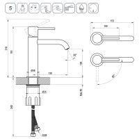 Смеситель для раковины Ravak Espirit BeCool ES 012.11WV X070395 Белый вельвет — фото 4, Смесители