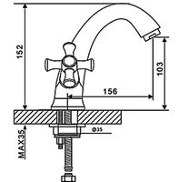 Смеситель для раковины Gappo G42 G1042 Хром — фото 8, Смесители