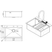 Товар: Кухонная мойка Milacio Denia 68 MC.77419 Вороненая сталь - фото 6 Кухонная мойка Milacio Denia 68 MC.77419 Вороненая сталь — фото 6, Кухонные мойки