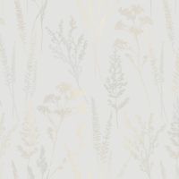 Обои Grandeco Universe 5 UI 3206 Винил на флизелине (1,06*10,05) Бежевый/Голубой/Серый, Листья/Цветы/Штукатурка — фото 1, Обои для стен