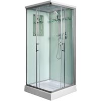 Душевая кабина WeltWasser WW500 Laine 802 80x80 10000003261 профиль Хром стекло прозрачное — фото 1, Душевые кабины