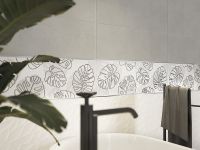 Товар: Керамический декор Cersanit Glory белый листья 15920 25x75 см - фото 2 Керамический декор Cersanit Glory белый листья 15920 25x75 см — фото 2, Керамическая плитка