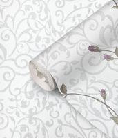 Обои Prima Italiana Colomba 80605 Винил на флизелине (1,06*10) Белый, Вензель/Цветы — фото 2, Обои для стен