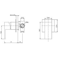 Смеситель для душа Cezares UNIKA-DIM-02 Бронза — фото 2, Смеситель для душа