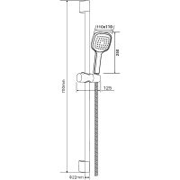 Товар: Душевой гарнитур Orange O-Shower OS804b Черный матовый - фото 4 Душевой гарнитур Orange O-Shower OS804b Черный матовый — фото 4, Душевые гарнитуры