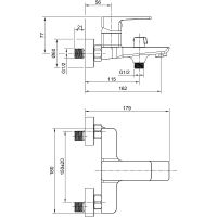 Товар: Смеситель для ванны Olive's Navarra 25201NR Хром - фото 2 Смеситель для ванны Olive's Navarra 25201NR Хром — фото 2, Смесители