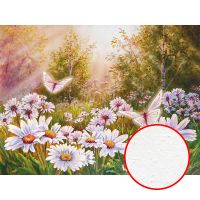 Фреска Ortograf Цветы 8268 Фактура бархат FX Флизелин (2*1,5) Зеленый/Белый, Цветы/Пейзаж/Живопись — фото 1, Фрески