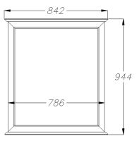 Зеркало Opadiris Кантара 85 00-00005565 Слоновая кость — фото 4, Мебель для ванной