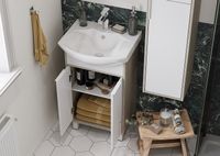 Тумба под раковину Aquaton Рико 50 1A212401RIB90 Белый Ясень фабрик — фото 5, Тумбы под раковину