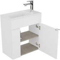 Тумба под раковину Kerama Marazzi Lato 50 LA.50\WHT подвесная Белая глянцевая — фото 6, Мебель для ванной