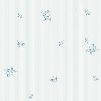 Обои Andrea Rossi Stromboli 54345-4 Винил на флизелине (1,06*10) Голубой, Полоса/Цветы — фото 1, Обои для стен
