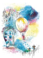 Фреска детская Ortograf Детские 30801 Фактура флок FLK Флизелин (2*2,7) Разноцветный, Абстракция/Замки/Воздушные шары арт-30801 (флок FLK) — фото 2, Фрески