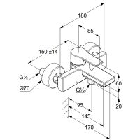 Товар: Смеситель для ванны Kludi Zenta SL 486703965 Черный матовый - фото 2 Смеситель для ванны Kludi Zenta SL 486703965 Черный матовый — фото 2, Смеситель для ванны