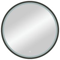 Зеркало Континент Style D 800 ЗЛП2254 с подсветкой Черное с сенсорным выключателем — фото 2, Зеркала в ванную комнату