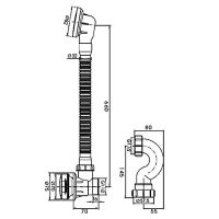 Слив-перелив Frap F68-2 click-clack Хром — фото 2, Сливы-переливы
