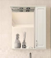 Товар: Зеркало со шкафом Style Line Олеандр 2 Люкс 55 ЛС-00000201 с подсветкой Рельеф пастель - фото 2 Зеркало со шкафом Style Line Олеандр 2 Люкс 55 ЛС-00000201 с подсветкой Рельеф пастель — фото 2, Мебель для ванной
