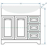Тумба под раковину Stella Polar Кармела 90 SP-00000175 Ольха белая — фото 5, Тумбы под раковину