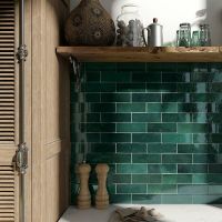 Керамический бордюр Equipe Artisan Jolly Moss Green 1,2х20 см — фото 2, Керамическая плитка