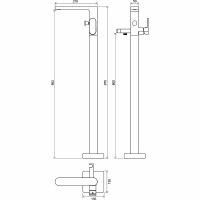 Товар: Смеситель для ванны Ravak Chrome Хром арт-X070101 - фото 6 Смеситель для ванны Ravak Chrome Хром арт-X070101 — фото 6, Смесители напольные