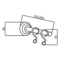 Карниз для ванной Boheme Brillante 10458 Хром — фото 2, Карнизы для ванной