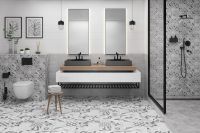 Керамическая плитка Cersanit Terrazzo пэчворк серый D настенная 19,8х59,8 см арт-TES092 — фото 2, Керамическая плитка