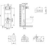 Комплект унитаза с инсталляцией Jacob Delafon Vox E21770RU-00 с сиденьем Микролифт и клавишей смыва Хром — фото 21, Комплекты унитаз + инсталляция