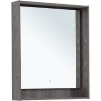 Зеркало Aquanet Милан 70 336394 с подсветкой Дуб рошелье с сенсорным выключателем — фото 1, Зеркала в ванную комнату