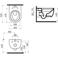 Унитаз биде Bien Vokha MDKA052N1VP1W5000 подвесной с сиденьем Микролифт — фото 3, Унитазы