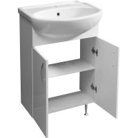 Тумба под раковину Stella Polar Концепт 55 Эко SP-00000047 Белая — фото 2, Мебель для ванной