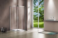 Душевой уголок Vincea Garda 100x100 VSQ-1G100CL профиль Хром стекло прозрачное — фото 2, Душевые уголки четверть круга