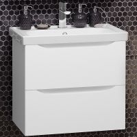 Тумба под раковину Opadiris Элеганс 60 00-00006894 подвесная Белая матовая — фото 1, Мебель для ванной