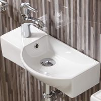 Раковина WeltWasser Aisbach 7950 GL-WT L 50 10000008692 Белая глянцевая — фото 1, Мини-раковины