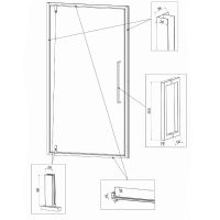 Товар: Душевая дверь Veconi Vianno VN-33 70 VN33-70-01-C7 профиль Хром стекло прозрачное - фото 3 Душевая дверь Veconi Vianno VN-33 70 VN33-70-01-C7 профиль Хром стекло прозрачное — фото 3, Распашные душевые двери