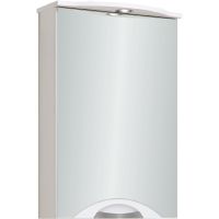 Зеркальный шкаф Runo Ибица 50 R 00000001075 с подсветкой Белый — фото 1, Зеркальные шкафы в ванную