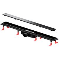 Душевой лоток AM.PM PrimeFlow 90 с Черной матовой решеткой / под плитку Tile арт-W02SC-U11-090-04BM — фото 4, Душевые лотки