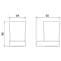 Товар: Стакан для зубных щеток Nofer Corinto 16931.N Черный - фото 2 Стакан для зубных щеток Nofer Corinto 16931.N Черный — фото 2, Мыльницы