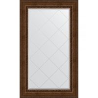 Зеркало Evoform Exclusive-G 137х82 BY 4257 с гравировкой в багетной раме - Состаренная бронза с орнаментом 120 мм — фото 1, Мебель для ванной