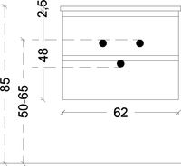 Тумба под раковину Boheme Armadi Art Capolda 65 849-065-LW подвесная Light Wood — фото 4, Мебель для ванной