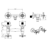 Смеситель для душа Boheme Flora 294-FL Золото — фото 3, Смесители
