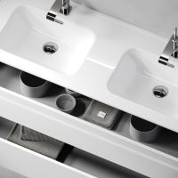 Тумба под раковину Sancos Urban 120 UR120-2W подвесная Белый глянец — фото 7, Мебель для ванной