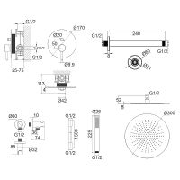 Товар: Душевая система Whitecross Y brushed gold YSET12GLB Брашированное золото - фото 12 Душевая система Whitecross Y brushed gold YSET12GLB Брашированное золото — фото 12, Душевое оборудование. Душевая программа