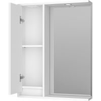 Зеркало со шкафом Brevita Balaton 65 L BAL-04065-01-Л с подсветкой Белое матовое — фото 4, Мебель для ванной