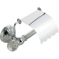 Держатель туалетной бумаги Migliore Cristalia 16794 с крышкой Хром с кристаллами Swarovski — фото 1, Держатели туалетной бумаги