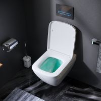 Унитаз AM.PM Spirit V2.0 Square FlashClean C701701SC подвесной с сиденьем микролифт — фото 15, Подвесные унитазы