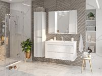 Шкаф пенал Brevita Balaton 35 L BAL-05035-01-2Л подвесной Белый матовый — фото 6, Мебель для ванной