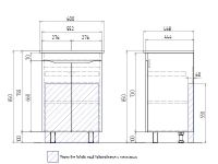 Тумба под раковину Vigo Grani 60 tn.GRI.ELI.60.2D Белая — фото 5, Тумбы под раковину