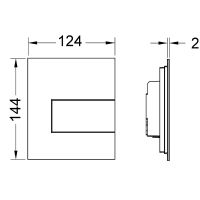 Клавиша смыва Tece Square Urinal для писсуара Черная матовая арт-9242813 — фото 2, Кнопки смыва
