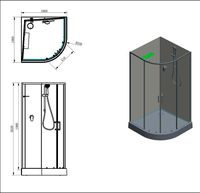 Товар: Душевая кабина Aquanet Passion EVO R Black 100х100 282010 без гидромассажа - фото 4 Душевая кабина Aquanet Passion EVO R Black 100х100 282010 без гидромассажа — фото 4, Душевые кабины