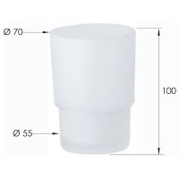 Стакан для зубных щеток Remer SQ ACGL15 Белый — фото 2, Мыльницы